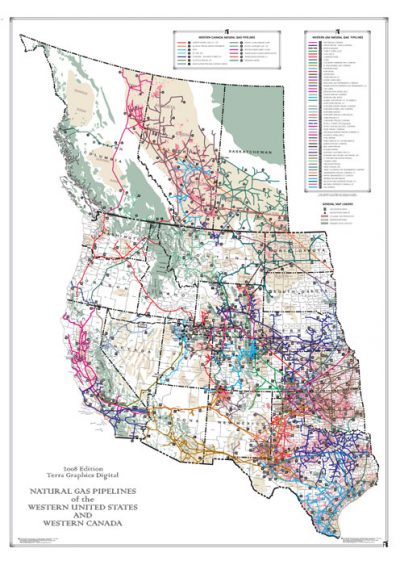 Western USA/Western Canada Oil & Gas Production with Pipeline-0